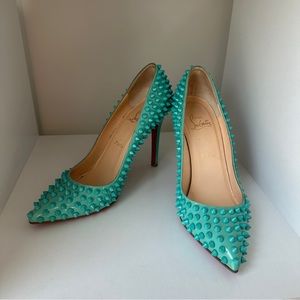 🚫SOLD🚫Christian Louboutin Pigalle Spikes Patent 100mm EU37.5